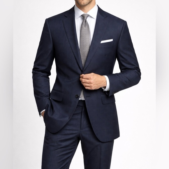 Lauren Ralph Lauren Other - Polo Lauren Ralph Lauren 40R Blue Windowpane Plaid Wool Sport Coat Single Vent